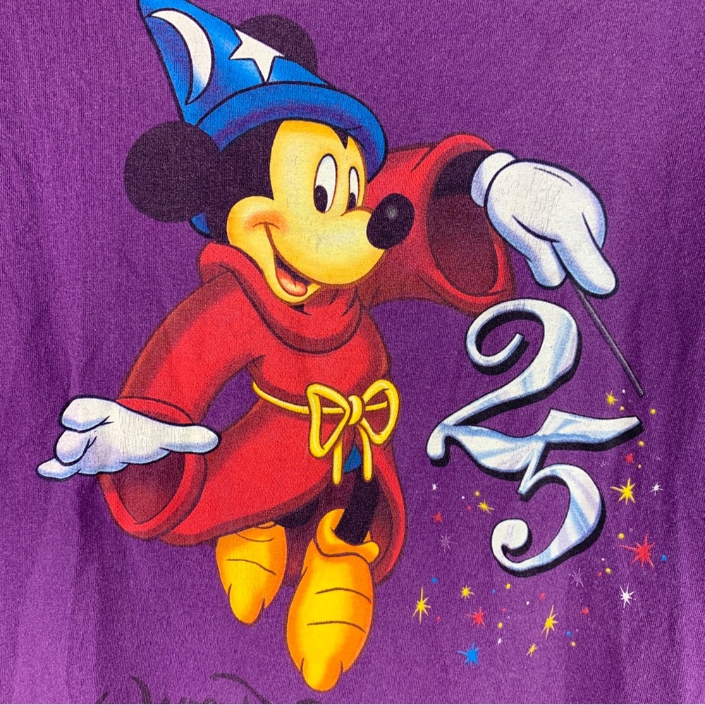 Vintage Disney World 25th Anniversary Shirt Purple Single Stitch Adult Small - Picture 5 of 5